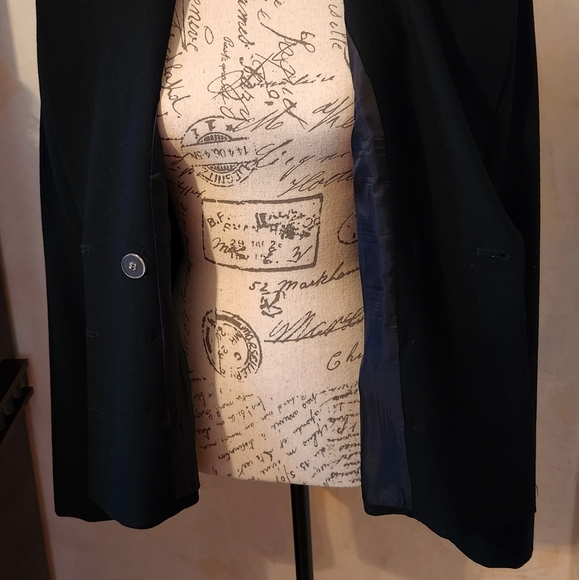 Vintage Authentic Christian Dior Women's Black Wool Blazer Size 14 - Picture 7 of 10